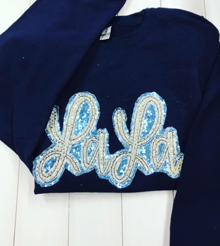 ADULT Hand-lettered Sequin Shirts