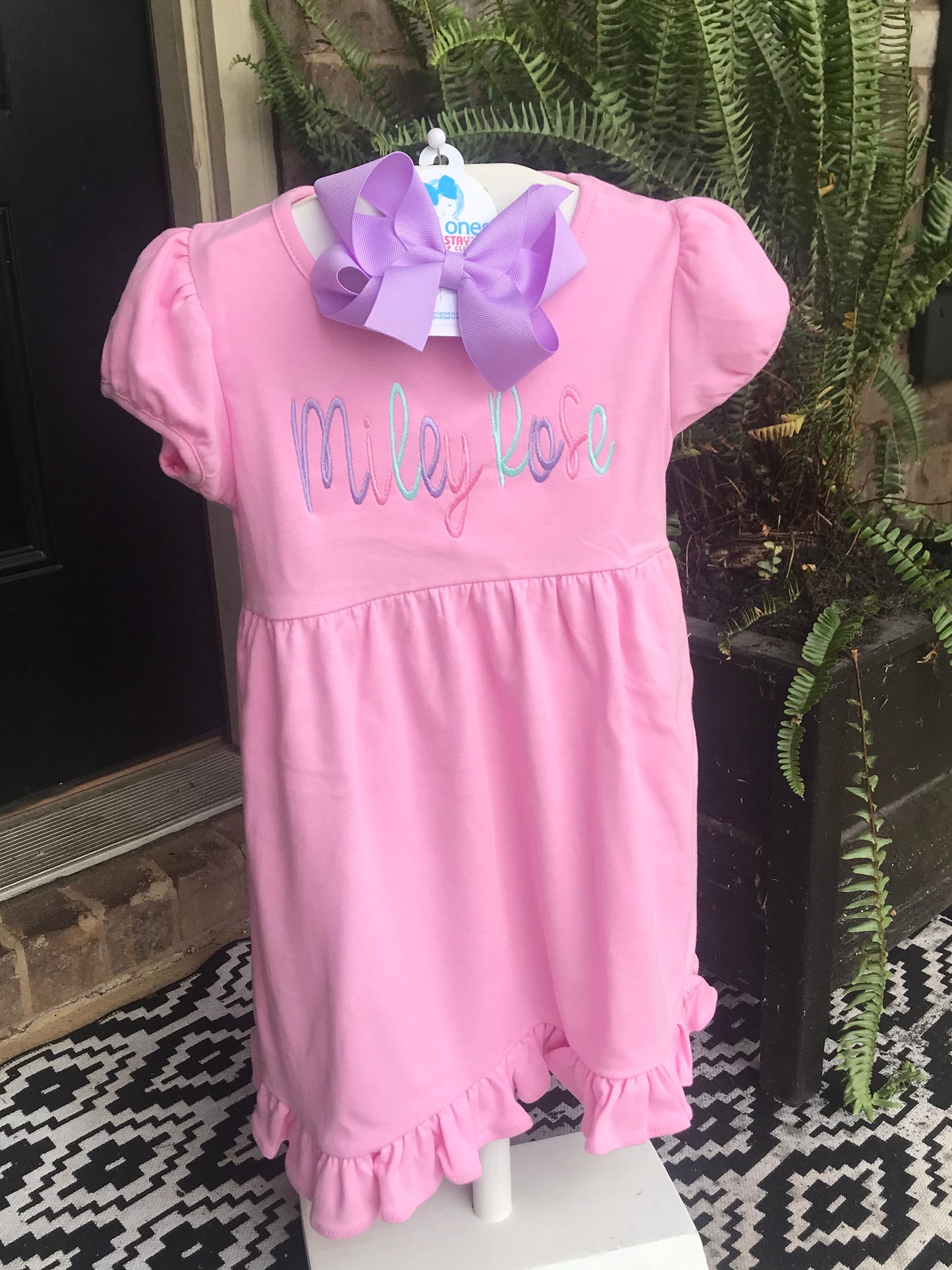 Pink-Purple-Aqua Trio Name Custom
