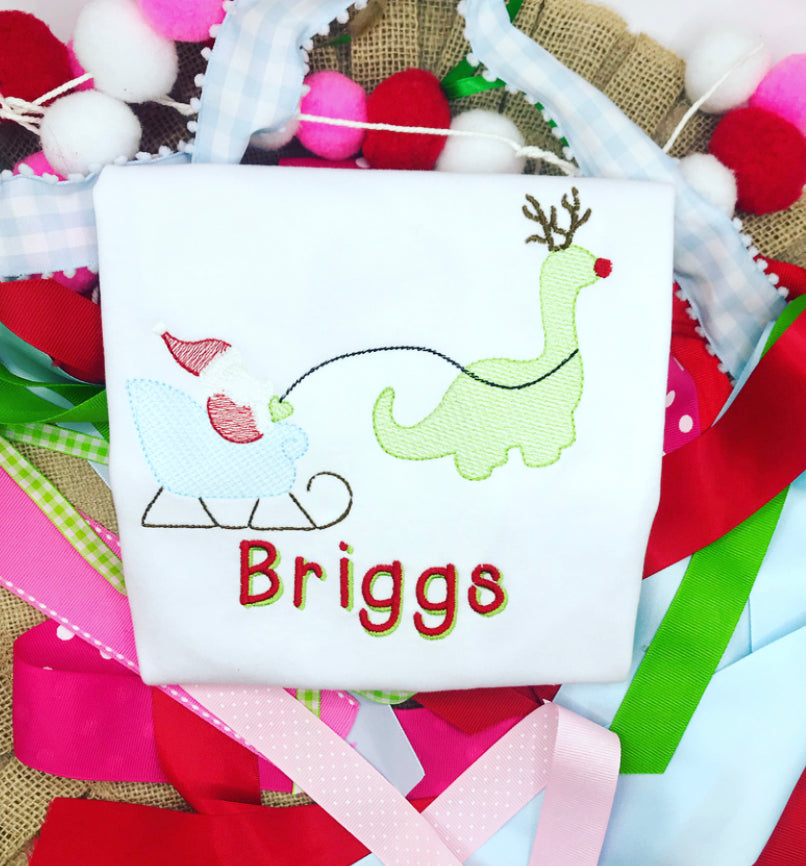 Dino Pulling Sleigh