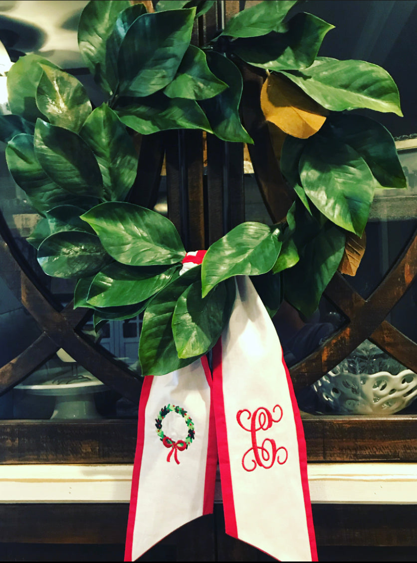 Christmas Wreath Sash