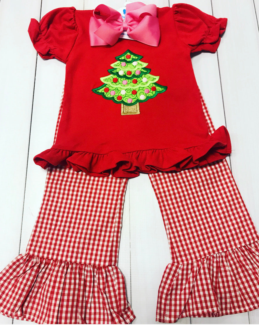 Ruffle Tree Applique Shirt