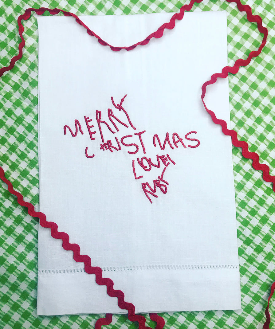 Custom Embroidery Tea Towels