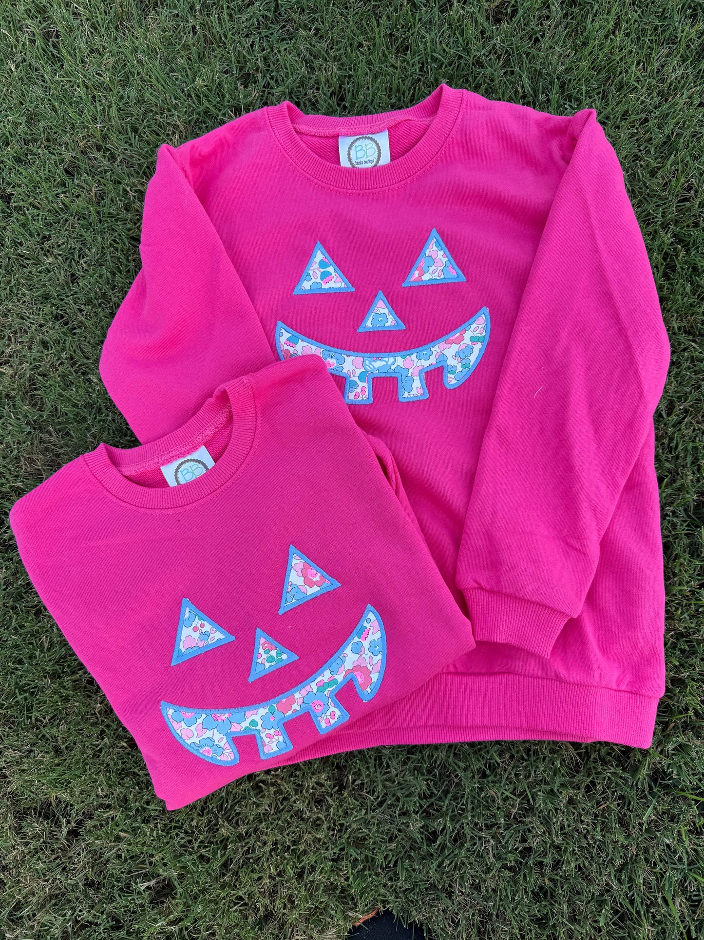 Floral Jack-O-Lantern Puff Sweatshirt