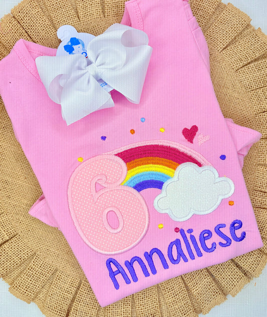 Rainbow Birthday Number