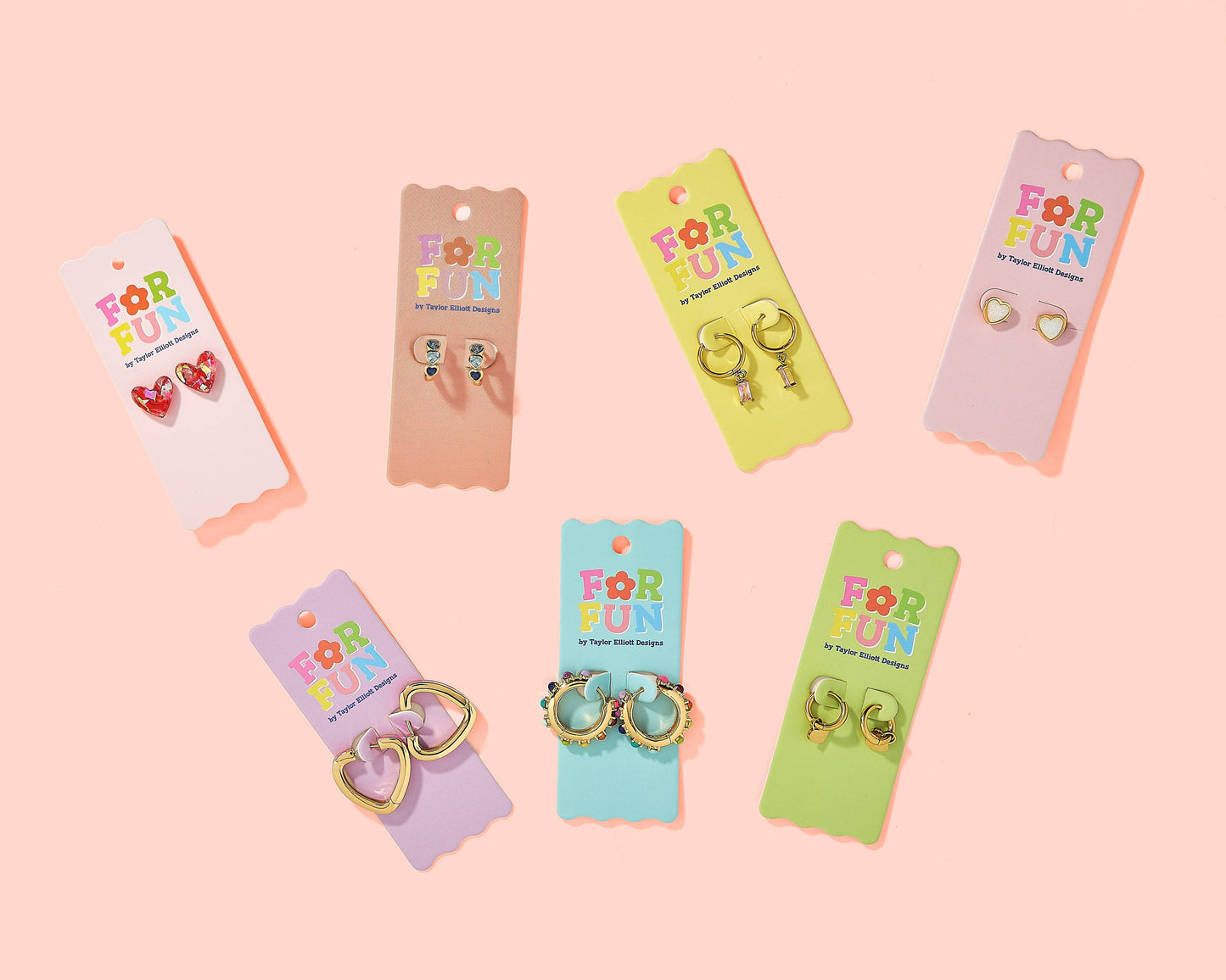 Confetti Heart Stud Earrings - Min. 2 (CE-05)