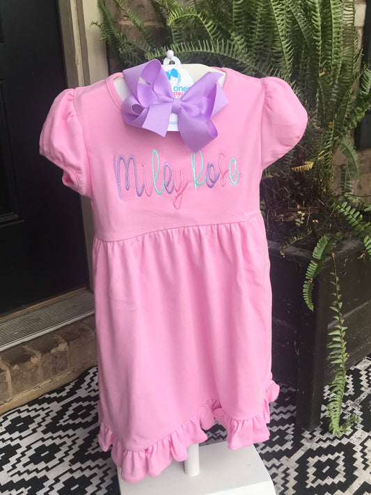 Pink-Purple-Aqua Trio Name Custom