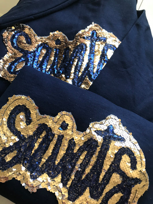 YOUTH Hand-Lettered Sequin Sweatshirts