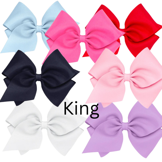 King Classic Grosgrain Hair Bow (Plain Wrap)  BUNDLE