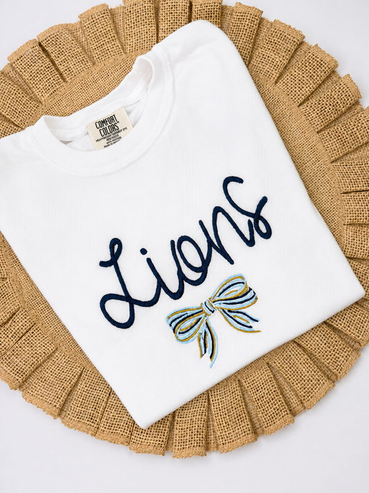 YOUTH and ADULT Comfort Color Logo Short Sleeve BOW Tee