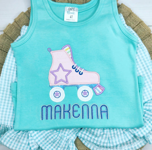 Roller Skate Applique