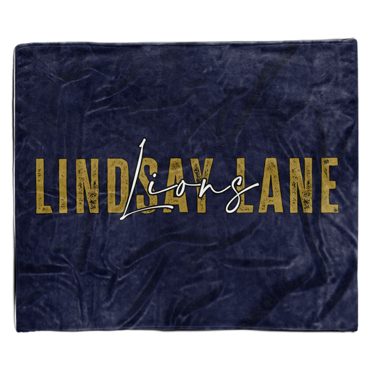🦁 Design #1 — Lindsay Lane Lions Stadium Blanket