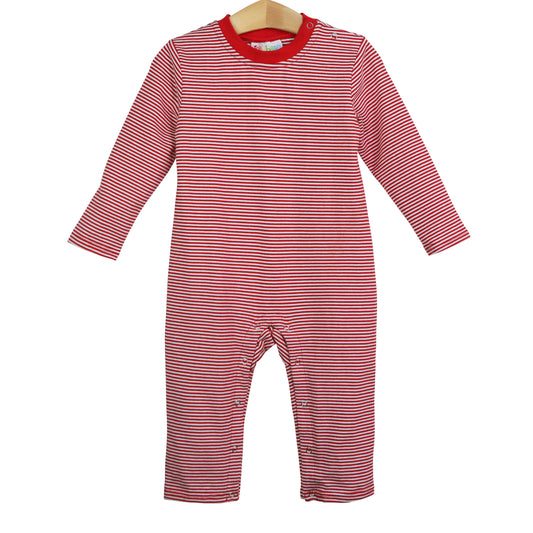 James LS Romper - Red Stripe