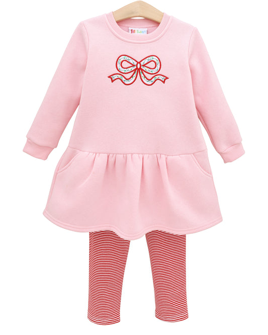 Merry and Bright Bow Tunic Sweatshirt Set