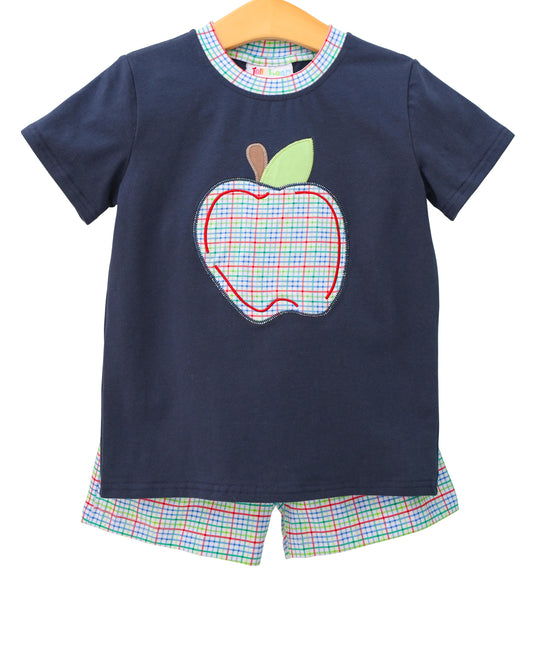 Primary Plaid Apple Short Set
