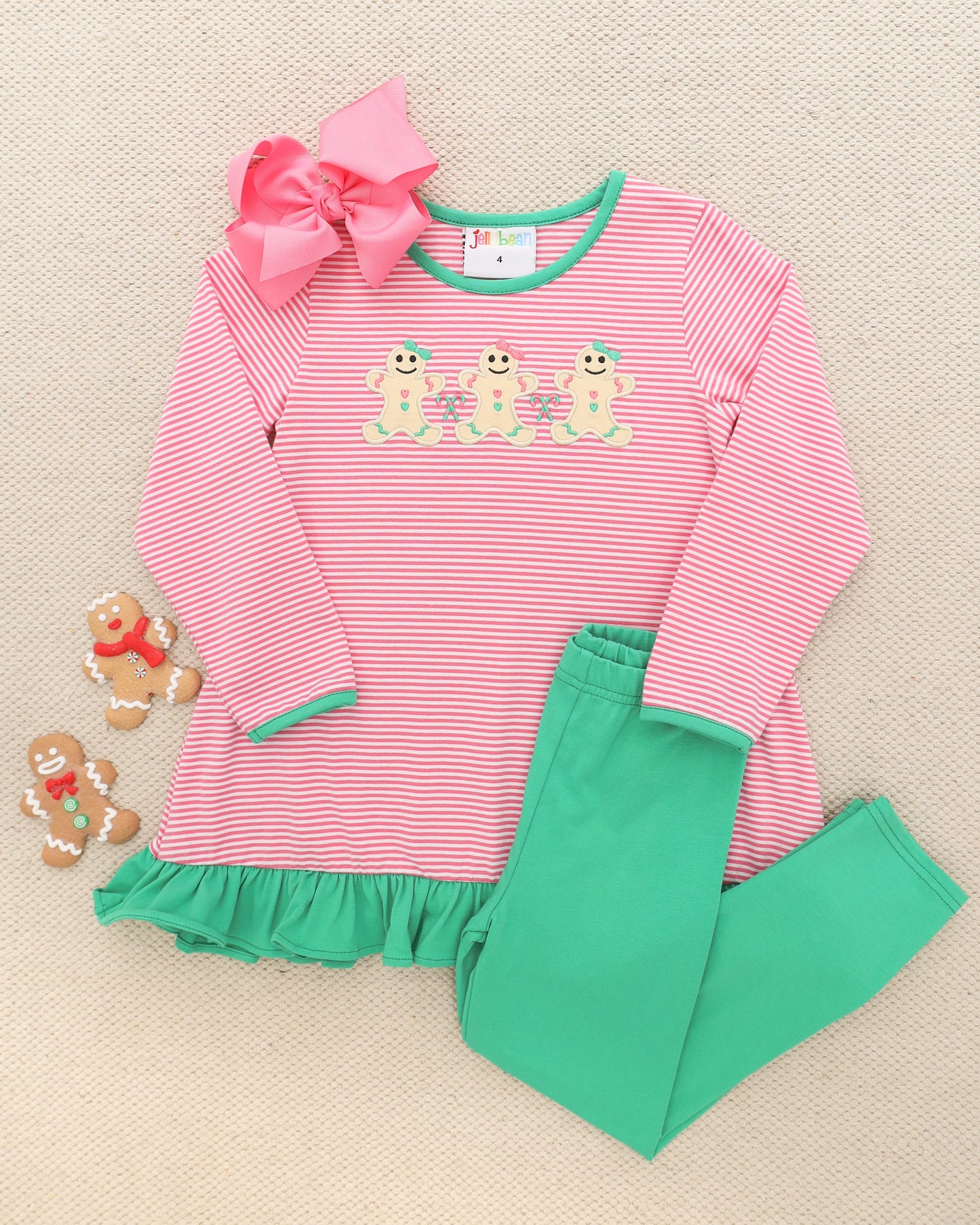 Sweet Christmas Treat Ruffle Pants Set