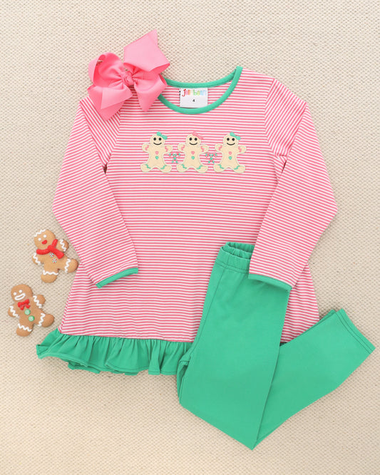 Sweet Christmas Treat Ruffle Pants Set