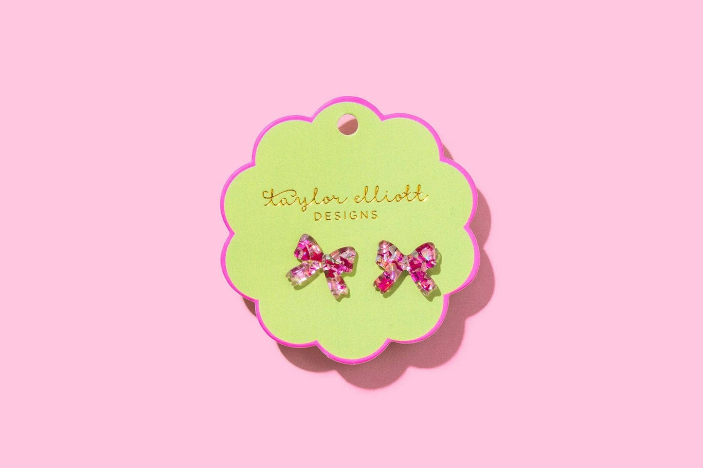 Confetti Bow Stud Earrings - Min. 2 (CE-08)