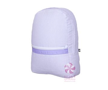 Lilac Seersucker Small Backpack