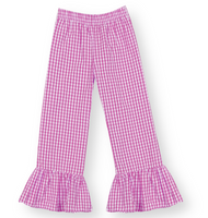 Girls Ruffle Gingham Pants (7 Colors)