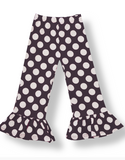 Girls Polka Dot Ruffle Knit Pants (3 Colors)