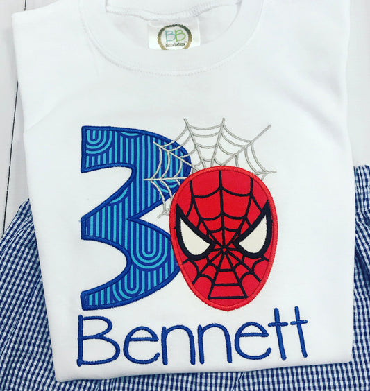 Spider Hero Birthday Shirt