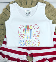 Stars and Stripes Embroidery Onesie/Shirt/Bubble/Romper/Dress