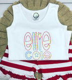 Stars and Stripes Embroidery Onesie/Shirt/Bubble/Romper/Dress