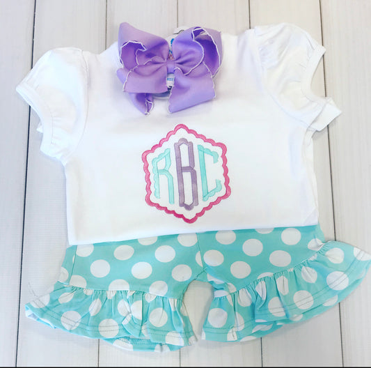 Diamond in the Ruffle Monogram Shirt