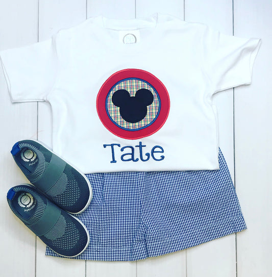 Mouse Circle Applique Tee
