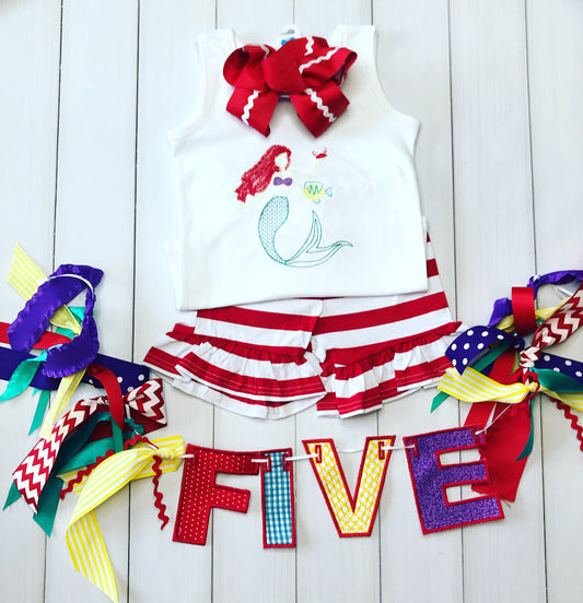 FIVE Primary Mermaid Banner