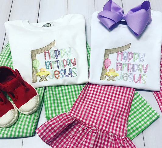 Happy Birthday Jesus Sketch Shirt
