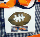 Football Applique with Name Plate