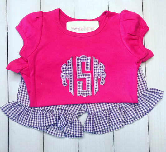 Scallop Circle Seersucker Applique
