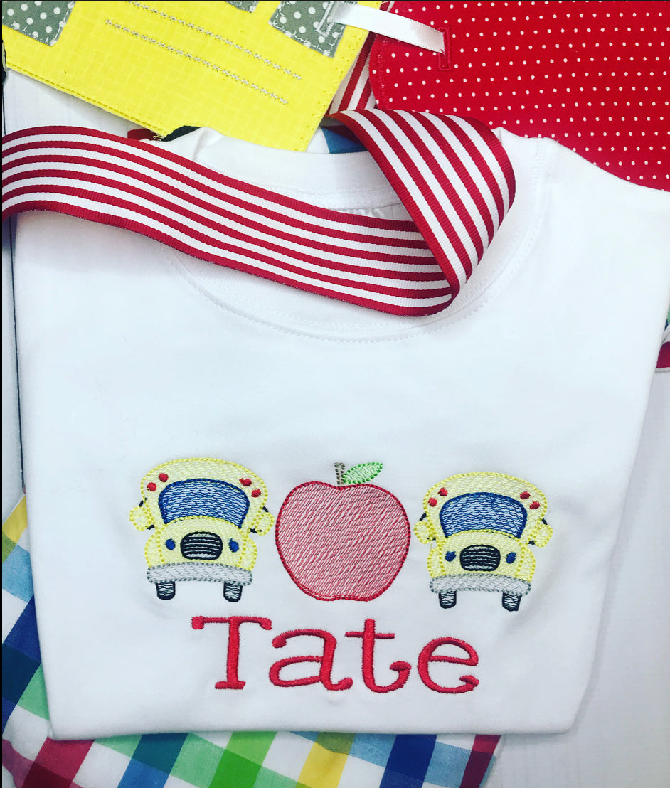 School Bus Sketch Shirt