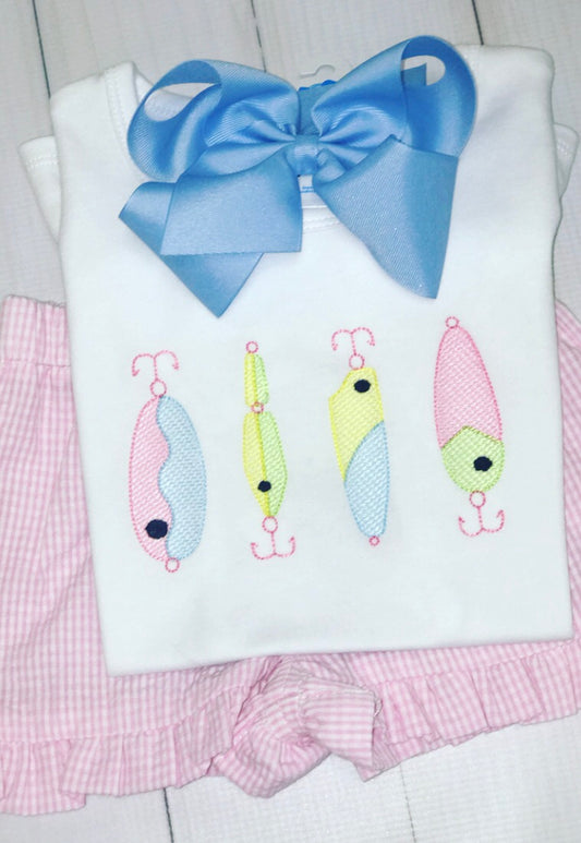 Fishing Lure Sketch Design - Pink